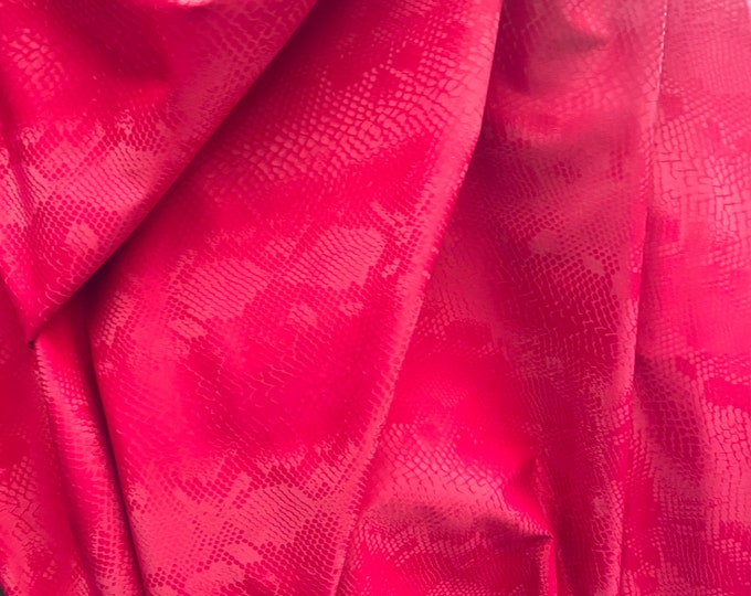 Fuchsia matte stretch vinyl fabric costumes, leggings, clothing  Sold by the Yard.
