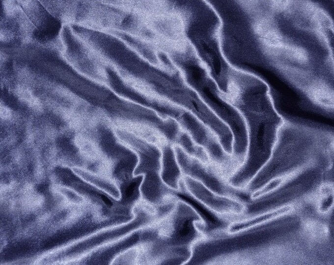 Navy charmeuse silky soft polyester fabric  60" wide