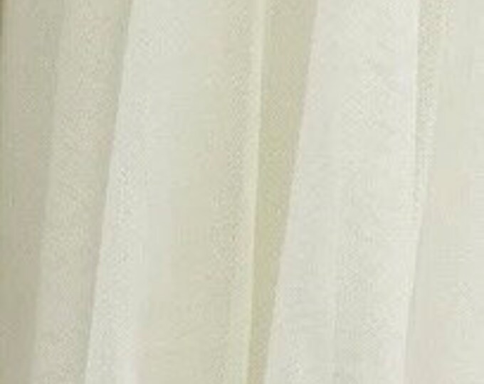 Off white Power Mesh nylon spandex Stretch Fabric 60" per yard