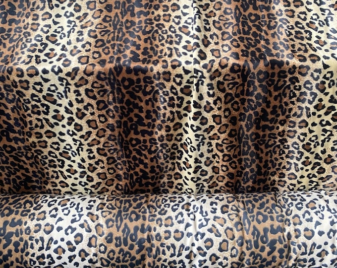 Brown Leopard Cheetah Spots Velboa Fabric | Faux Fur Animal Print | Soft Short Pile Fabric by the Yard