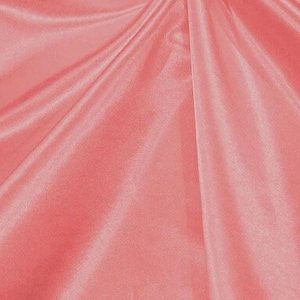 Coral Heavy Shiny Bridal Satin Fabric for Wedding Dress, 60&quot;  wide