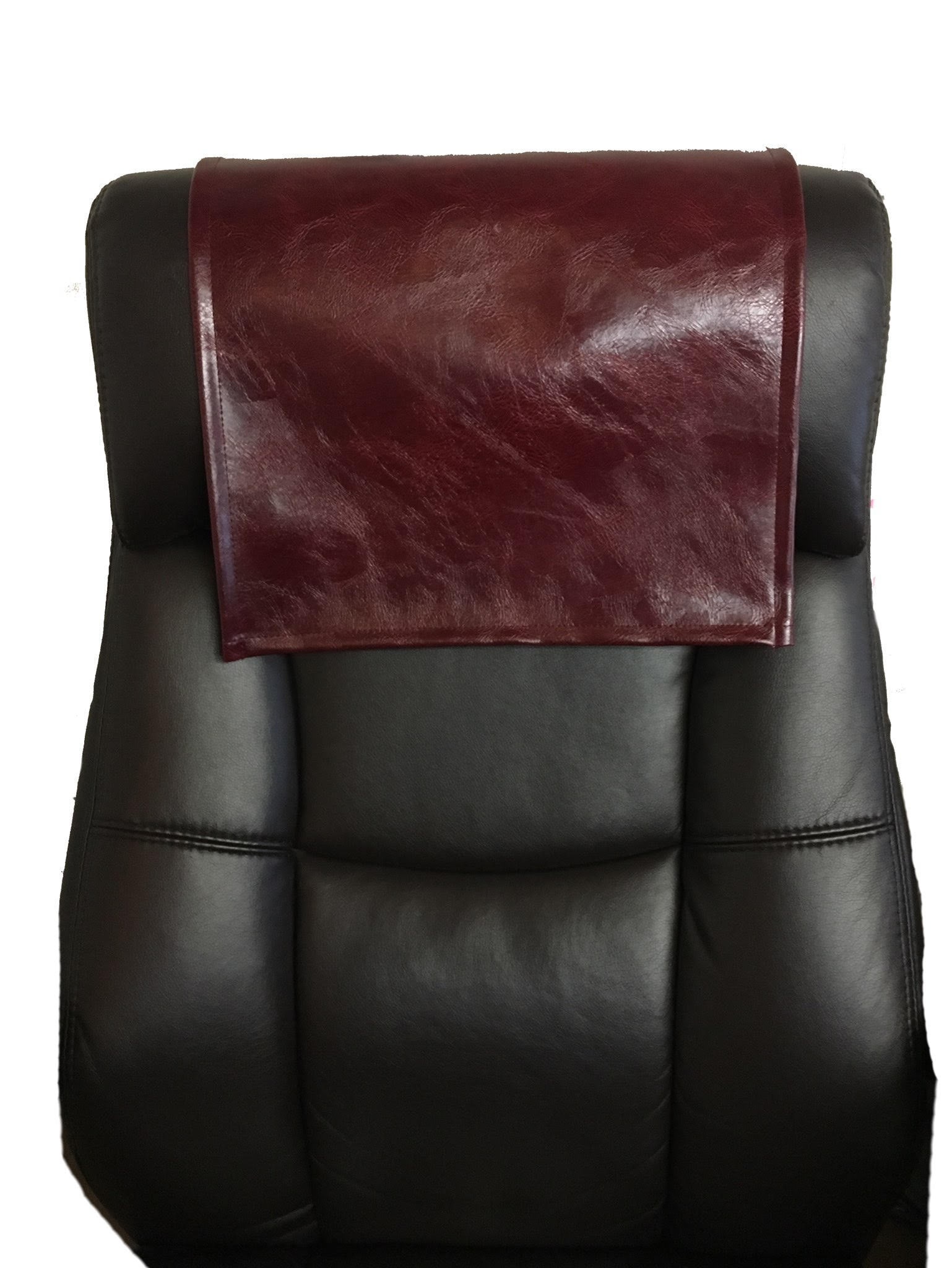 Recliner Head Rest Cover Vinyl Brown Reptile 14x30 Sofa Love seat Chaise