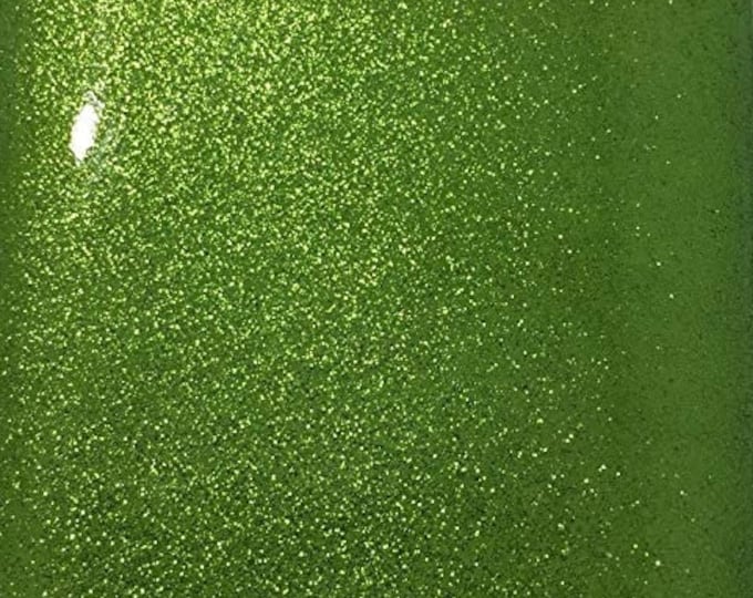 Glitter New faux Vinyl Lime Fabric 54" Width Sold By The Yard