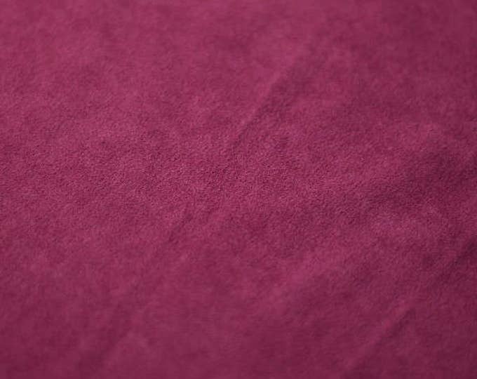 Suede stretch Polyester magenta faux suede apparel clothing  fabric by the yard 58" Wide