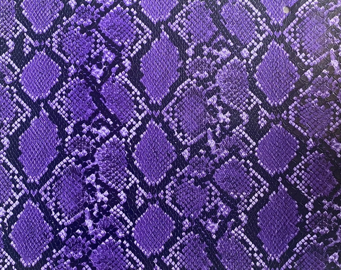 Purple Cobra Snake Embossed vinyl fabric sold by the yard 54” wide