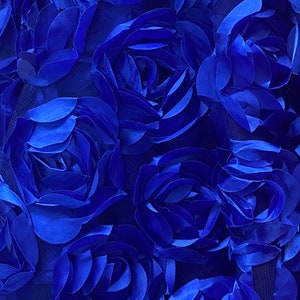 Royal Satin Bridal Petal Rosette on mesh Fabric 52&quot; Wide Sold By The Yard