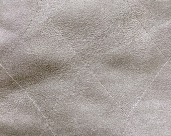 Faux Suede Platinum Quilted fabric 58" Wide