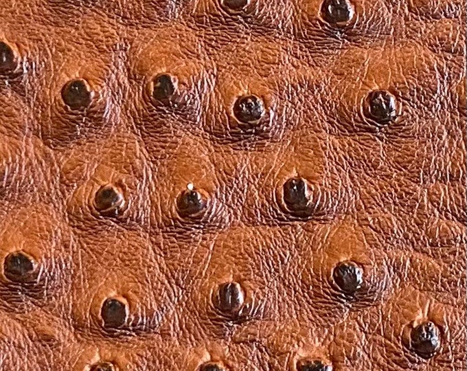 Half yard cuts Ostrich, Chestnut faux vinyl Marine grade UV resistance waterproof Fabric