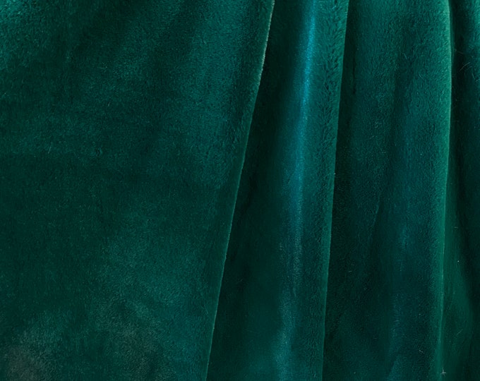 Green plush thick minky bunny fabric / 58" Wide / Sold by the Yard