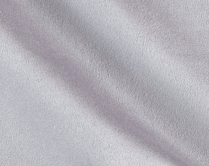 Micro faux suede fabric BY THE YARD 58" Wide No Stretch- Silver