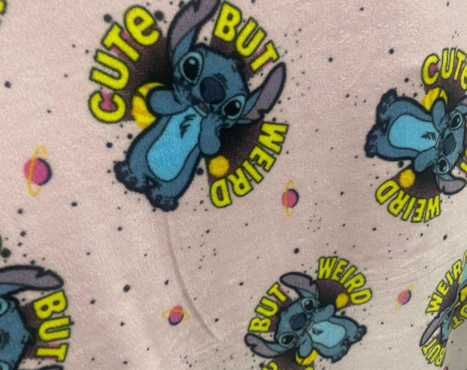 Cute Lilo and stitch Fleece Polar By The Yard 60" Licensed Products