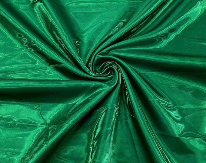 Emerald Liquid glossy Bridal prom Satin prom dress fabric per yard