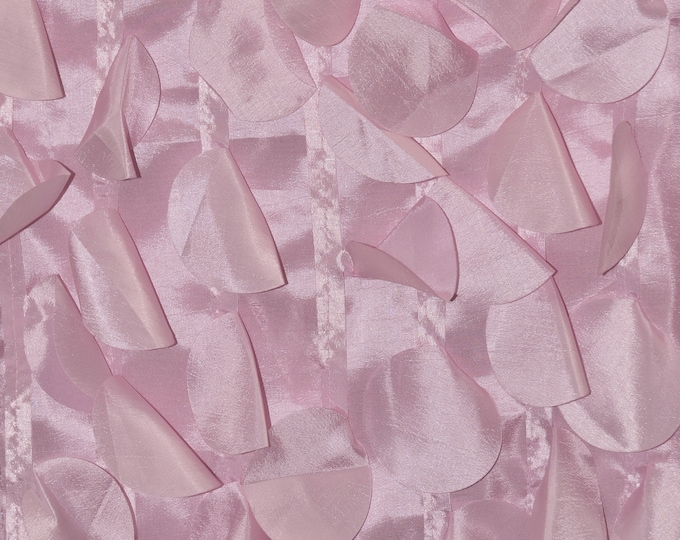 Round petal / CIrcle taffeta FABRIC 58" WIde by the yard - LIGHT PINK