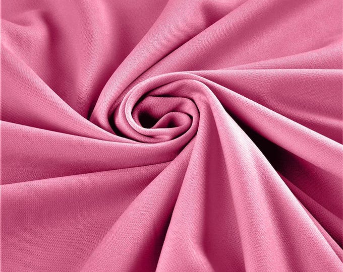 Hot pink Stretch Crepe Scuba Techno Knit Polyester Spandex Fabric for Bows, Top Knots, Head Wraps, Clothes, Costumes, Crafts