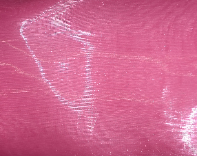 Bubblegum mirror Organza  sheer fabric polyester 58" wide