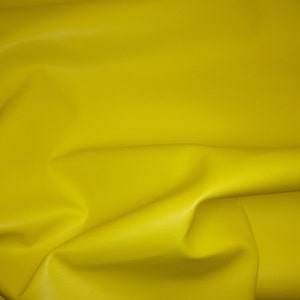 Yellow Contract commercial Marine grade upholstery vinyls Faux Leather fabric per yard