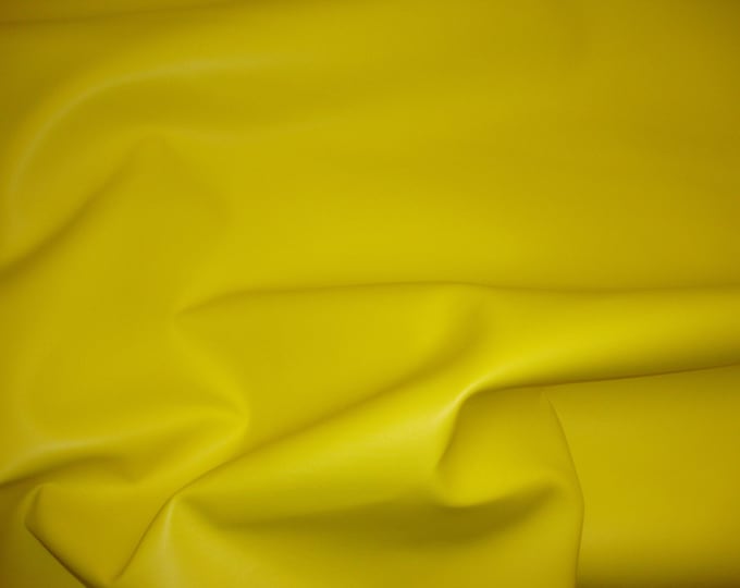 Yellow Contract commercial Marine grade upholstery vinyls Faux Leather fabric per yard