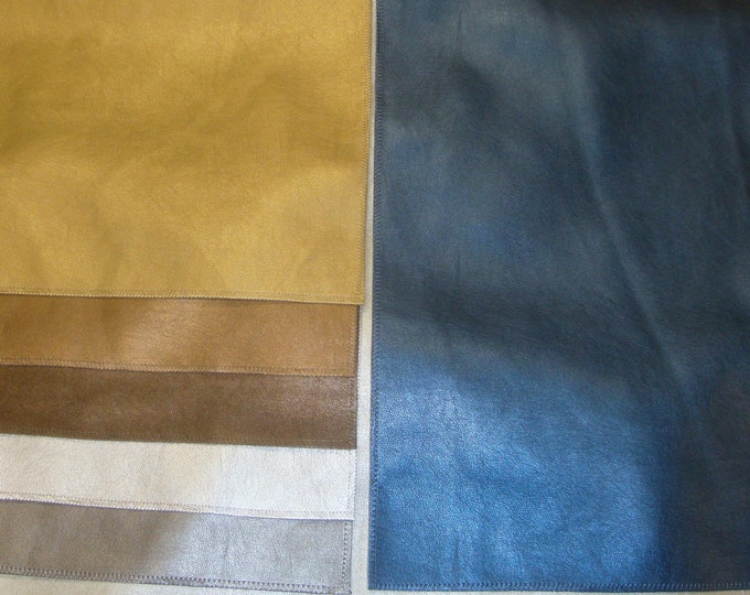 54" Wide 7 Colors Metallic Upholstery Car Sofa faux leather Vinyl handbag fabric per yard