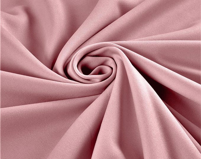 Pink Stretch Crepe Scuba Techno Knit Polyester Spandex Fabric for Bows, Top Knots, Head Wraps, Clothes, Costumes, Crafts