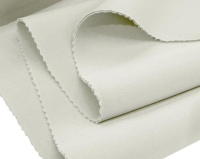 Ivory Super Techno Fabric, 2mm Thick, Solid Colors, Sold by The Yard