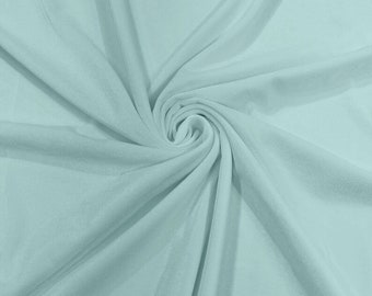 Ice Blue 60" Wide 90% Spandex Stretch Velvet Fabric for Sewing Apparel Costumes Craft, Sold By The Yard.