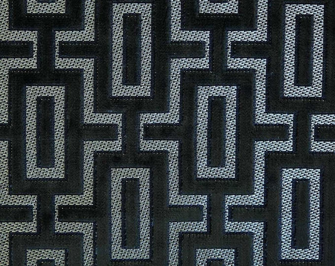 Bergman Cut velvet geometric upholstery fabric 54” wide