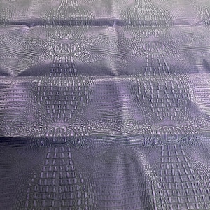 Plum Big alligator embossed Vinyl Leather upholstery fabric