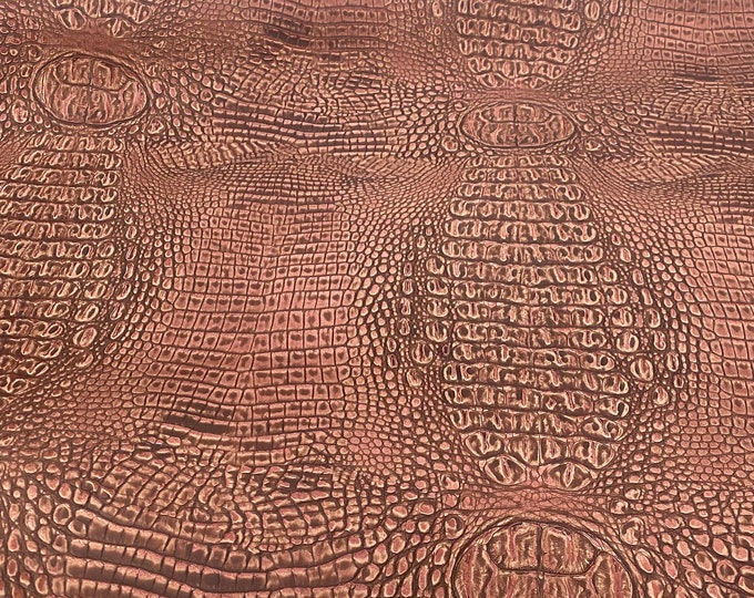 Redwood Big alligator embossed Vinyl Leather upholstery fabric