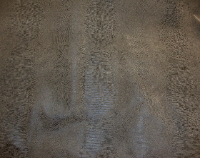 Saddle Alligator Disressed upholstery Faux Leather Vinyl fabric per yard 54" Wide