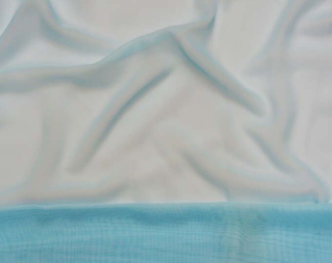 Baby blue Chiffon soft Sheer  60" Wide Fabric By The yard HOME DECOR