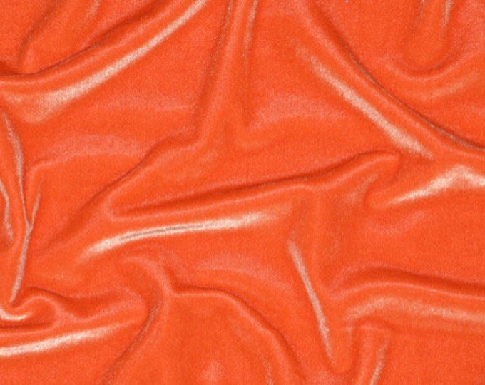 Orange Stretch Velvet Fabric By The Yard | 58’’ wide