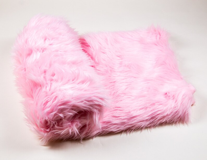 108 X 60 Light Pink Faux Fur Shaggy Throw Blanket Etsy