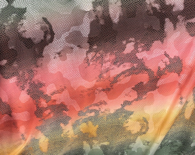 Gray Camouflage hologram stretch spandex fabric SOLD BY YARD 60 inches wide