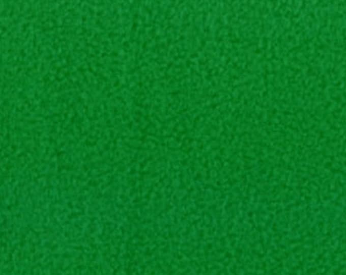 Fleece Solid, Fabric  Kelly Green Sold By The Yard 60" Wide