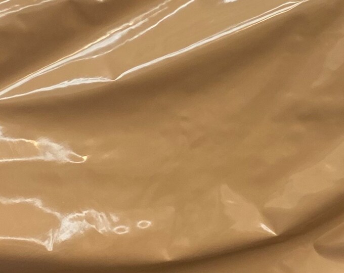 Caramel Vinyl Fetish Wet Clothing fabric per yard 54" Wide sold by the yard