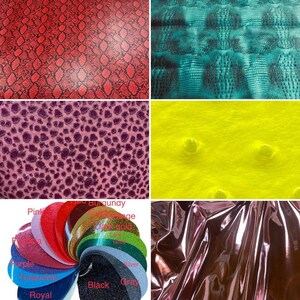 a collage of different colors of material