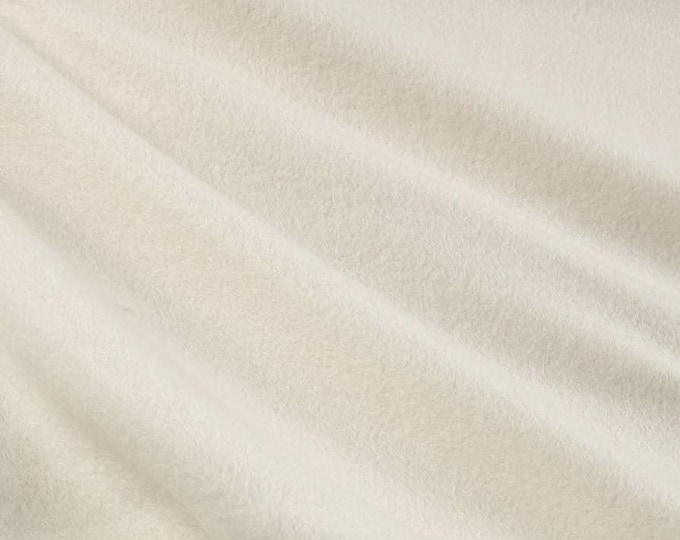 Ivory Soft Cozy Fleece Fabric by the Yard | Warm Anti-Pill Fleece for Blankets, Crafts, Apparel & DIY Projects 60” wide