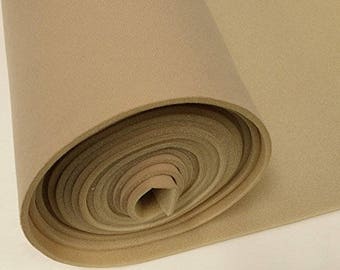 Foam Backed saddle tan Auto Pro Headlining 3/16" Fabric 108" x 60" rolled