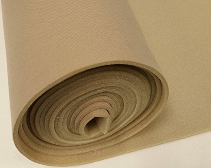 Foam Backed saddle tan Auto Pro Headlining 3/16" Fabric 108" x 60" rolled