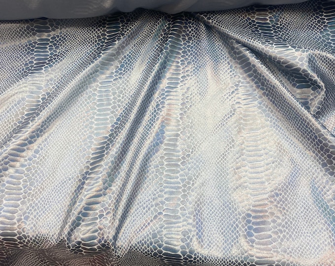 Charcoal pearl Snake Spandex 4 way stretch fabric 58" wide