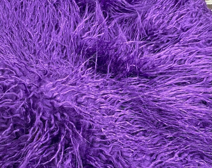 Mongolian faux fur long hair pile  fabric BY THE YARD 58" Wide