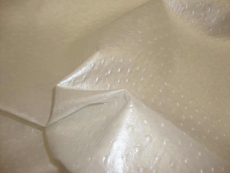 Pearl Metallic Ostrich Upholstery Vinyl Fabric per Yard Etsy