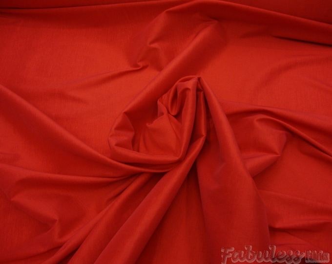 Red Stretch Spandex Taffeta fabric per yard 60" wide dress wedding skirt apparel