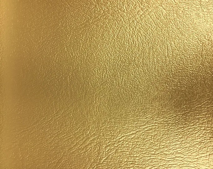 Gold Contract commercial upholstery faux leather vinyl 54" Wide Sold BY THE YARD
