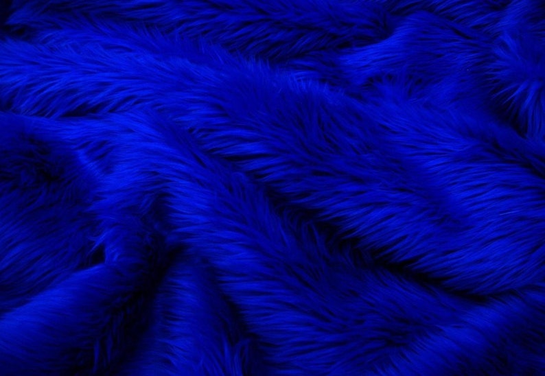 Royal Blue Faux Fur Throw Blanket / Bedspread / Shaggy Throw / Etsy