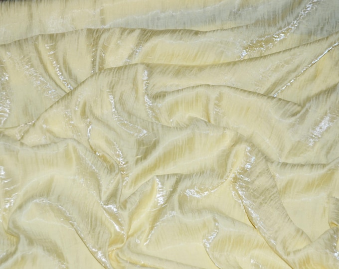 Satin Iridescent Shimmer Fabric IVORY 54" Wide Sold By the yard
