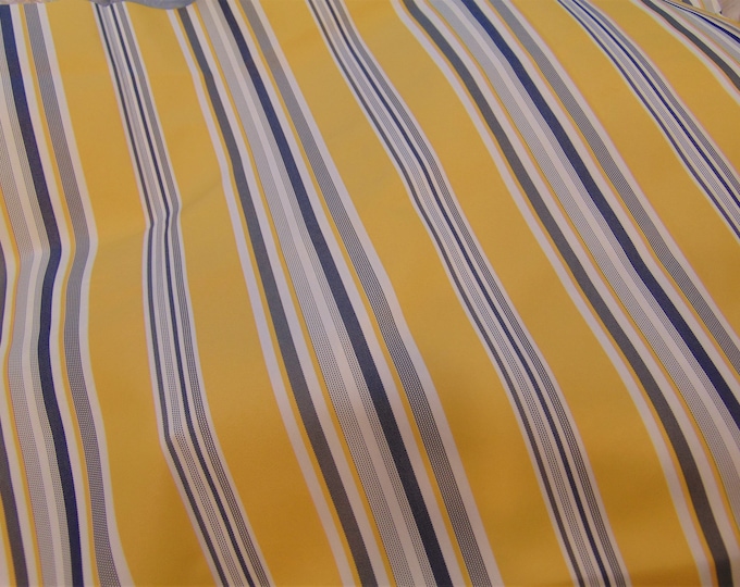 Outdoor yellow Strips Waterproof Canvas fabric 60" wide for Awnings upholstery Cushions and more
