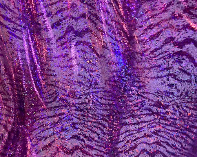 Tiger Purple mystique spandex 4 way stretch 60" wide