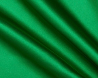Kelly Green bridal Satin Fabric by the Yard  60" Wide | Bridal satin Fabrics | Bridal Wedding