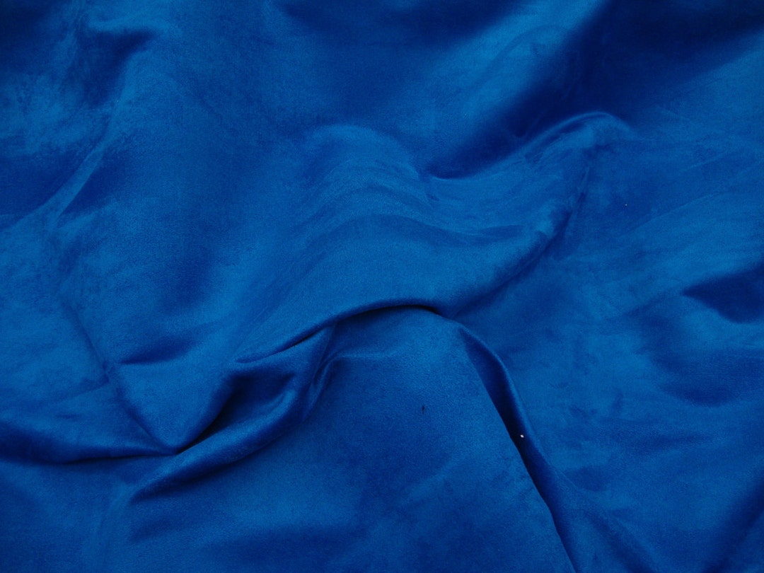 Royal Blue Micro Faux Suede Upholstery Drapery Clothing Fabric BY THE ...